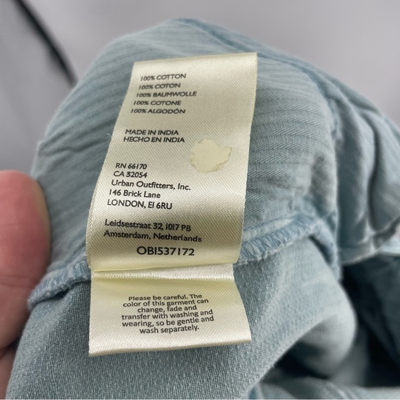 Free People Tahiti Herringbone Cargo Pants Size XS teal - Picture 10 of 10